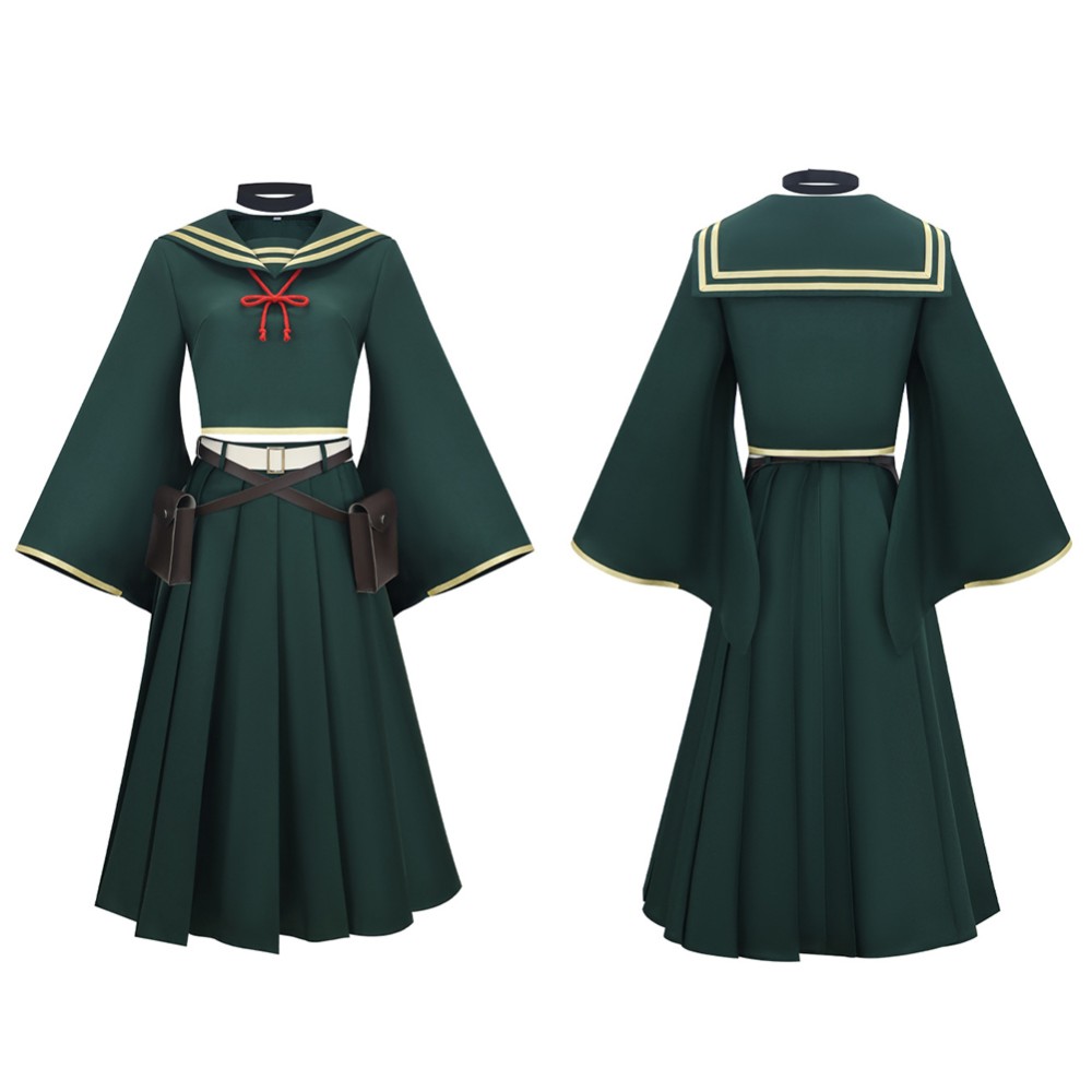 Dead Account Kiyomi Urusugawa Green School Uniform Cosplay Costume Halloween Carnival Outfit
