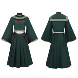 Dead Account Kiyomi Urusugawa Green School Uniform Cosplay Costume Halloween Carnival Outfit