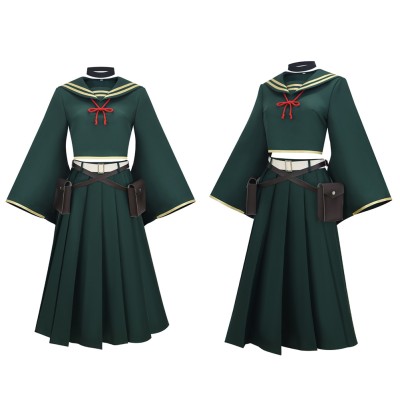 Dead Account Kiyomi Urusugawa Green School Uniform Cosplay Costume Halloween Carnival Outfit