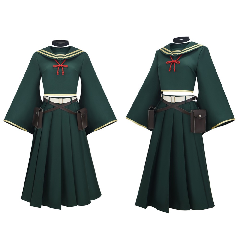 Dead Account Kiyomi Urusugawa Green School Uniform Cosplay Costume Halloween Carnival Outfit