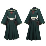Dead Account Kiyomi Urusugawa Green School Uniform Cosplay Costume Halloween Carnival Outfit