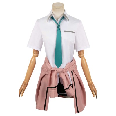 Days with My Stepsister Saki Ayase Pink Uniform Set Suit Cosplay Costume Halloween Carnival Outfit