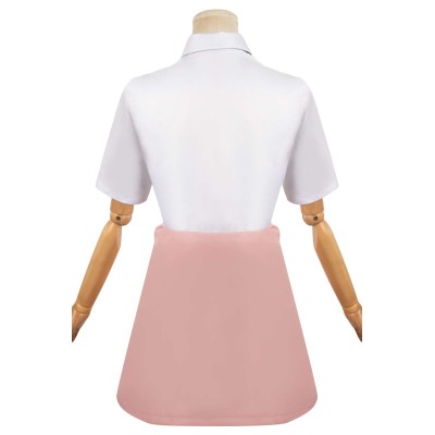 Days with My Stepsister Saki Ayase Pink Uniform Set Suit Cosplay Costume Halloween Carnival Outfit