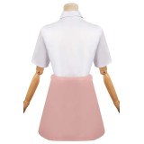 Days with My Stepsister Saki Ayase Pink Uniform Set Suit Cosplay Costume Halloween Carnival Outfit