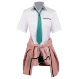 Days with My Stepsister Saki Ayase Pink Uniform Set Suit Cosplay Costume Halloween Carnival Outfit