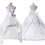 DATE A LIVE Tokisaki Kurumi Women White Wedding Dress Cosplay Costume Halloween Carnival Outfit