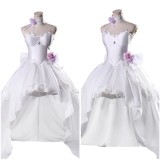 DATE A LIVE Tokisaki Kurumi Women White Wedding Dress Cosplay Costume Halloween Carnival Outfit