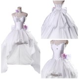 DATE A LIVE Tokisaki Kurumi Women White Wedding Dress Cosplay Costume Halloween Carnival Outfit