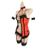 Date A Live Kurumi Tokisaki Sexy Red Set Suit Cosplay Costume Halloween Carnival Outfit