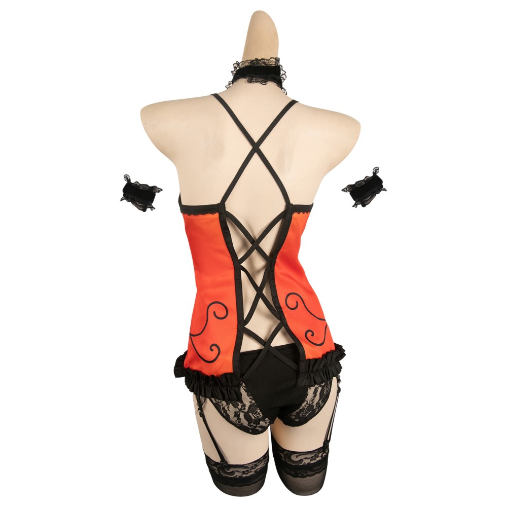 Date A Live Kurumi Tokisaki Sexy Red Set Suit Cosplay Costume Halloween Carnival Outfit