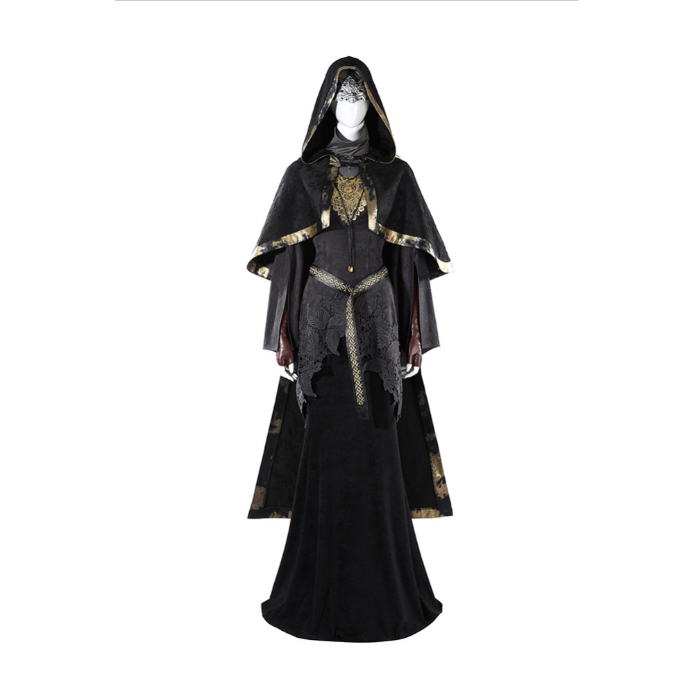 Dark Souls Fire Keeper Women Black Cosplay Costume Halloween Carnival Outfit