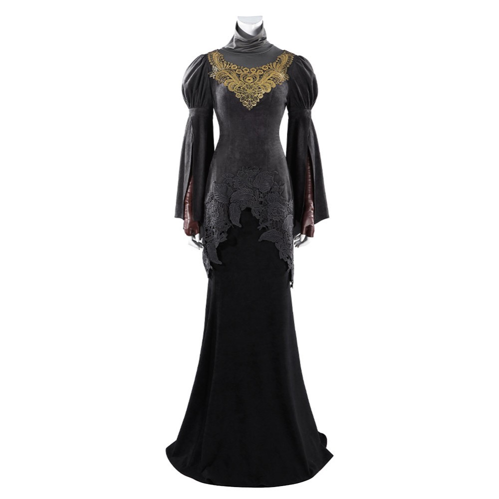 Dark Souls Fire Keeper Women Black Cosplay Costume Halloween Carnival Outfit