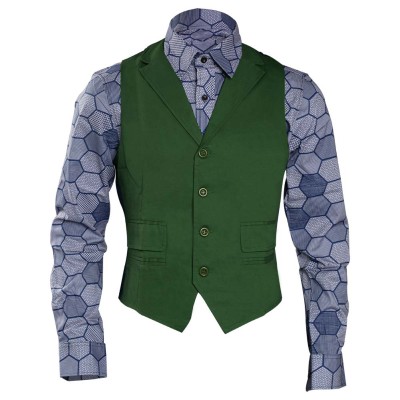 Dark Knight Joker Hexagon Shirt + Vest costume Tailor Made Cosplay Costume Halloween Carnival
