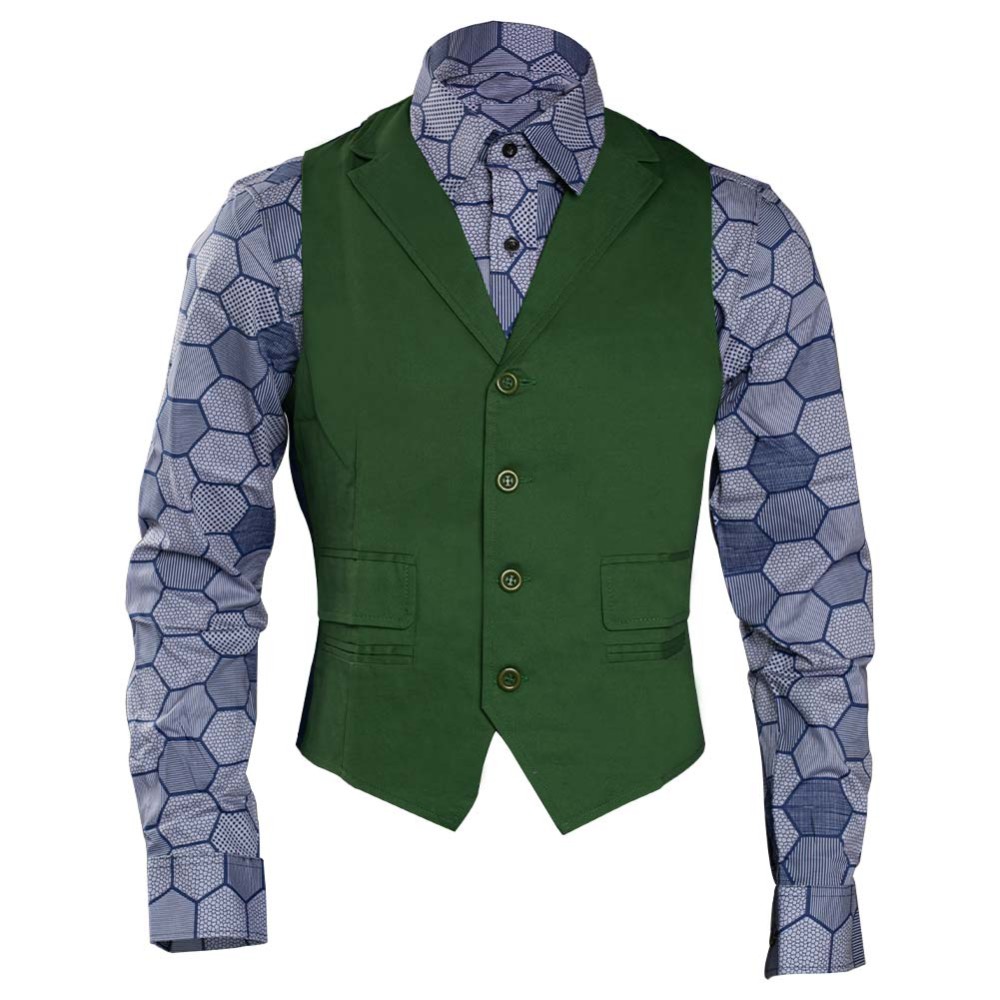 Dark Knight Joker Hexagon Shirt + Vest costume Tailor Made Cosplay Costume Halloween Carnival