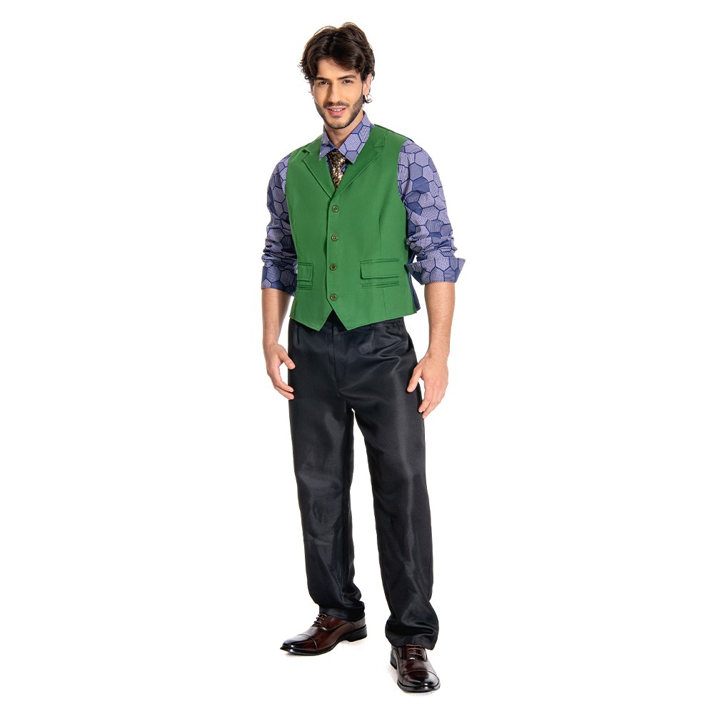 Dark Knight Joker Hexagon Shirt + Vest costume Tailor Made Cosplay Costume Halloween Carnival