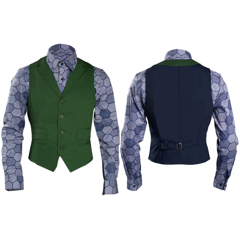 Dark Knight Joker Hexagon Shirt + Vest costume Tailor Made Cosplay Costume Halloween Carnival