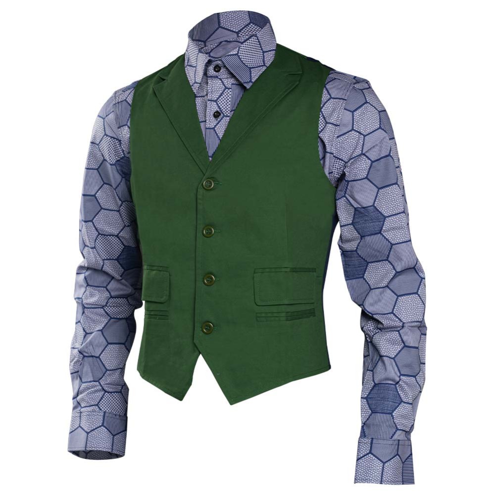 Dark Knight Joker Hexagon Shirt + Vest costume Tailor Made Cosplay Costume Halloween Carnival