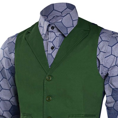 Dark Knight Joker Hexagon Shirt + Vest costume Tailor Made Cosplay Costume Halloween Carnival