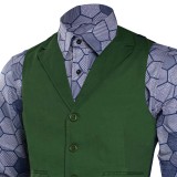 Dark Knight Joker Hexagon Shirt + Vest costume Tailor Made Cosplay Costume Halloween Carnival