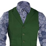Dark Knight Joker Hexagon Shirt + Vest costume Tailor Made Cosplay Costume Halloween Carnival