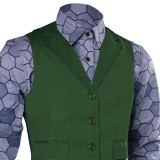 Dark Knight Joker Hexagon Shirt + Vest costume Tailor Made Cosplay Costume Halloween Carnival