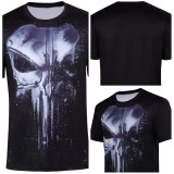Daredevil Punisher Frank Castle T-Shirt Party Suit Cosplay Costume Halloween Carnival Outfit