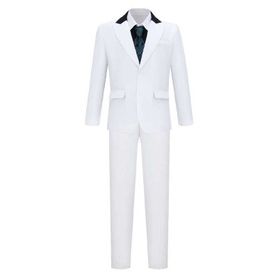 Daredevil Kingpin White Suit Cosplay Costume Halloween Carnival Outfit