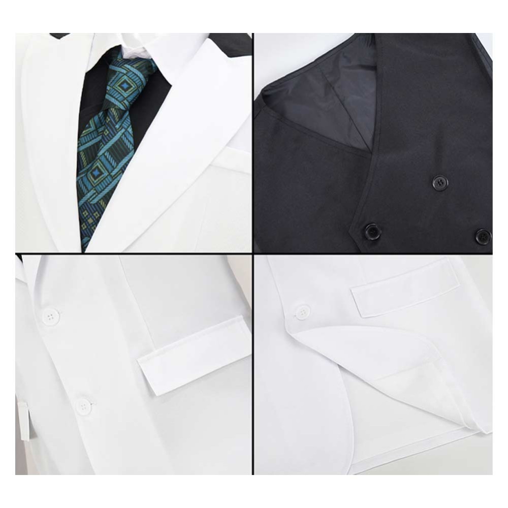 Daredevil Kingpin White Suit Cosplay Costume Halloween Carnival Outfit
