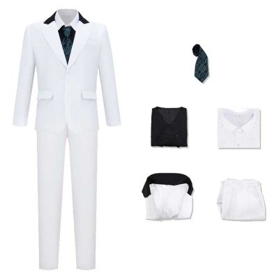 Daredevil Kingpin White Suit Cosplay Costume Halloween Carnival Outfit