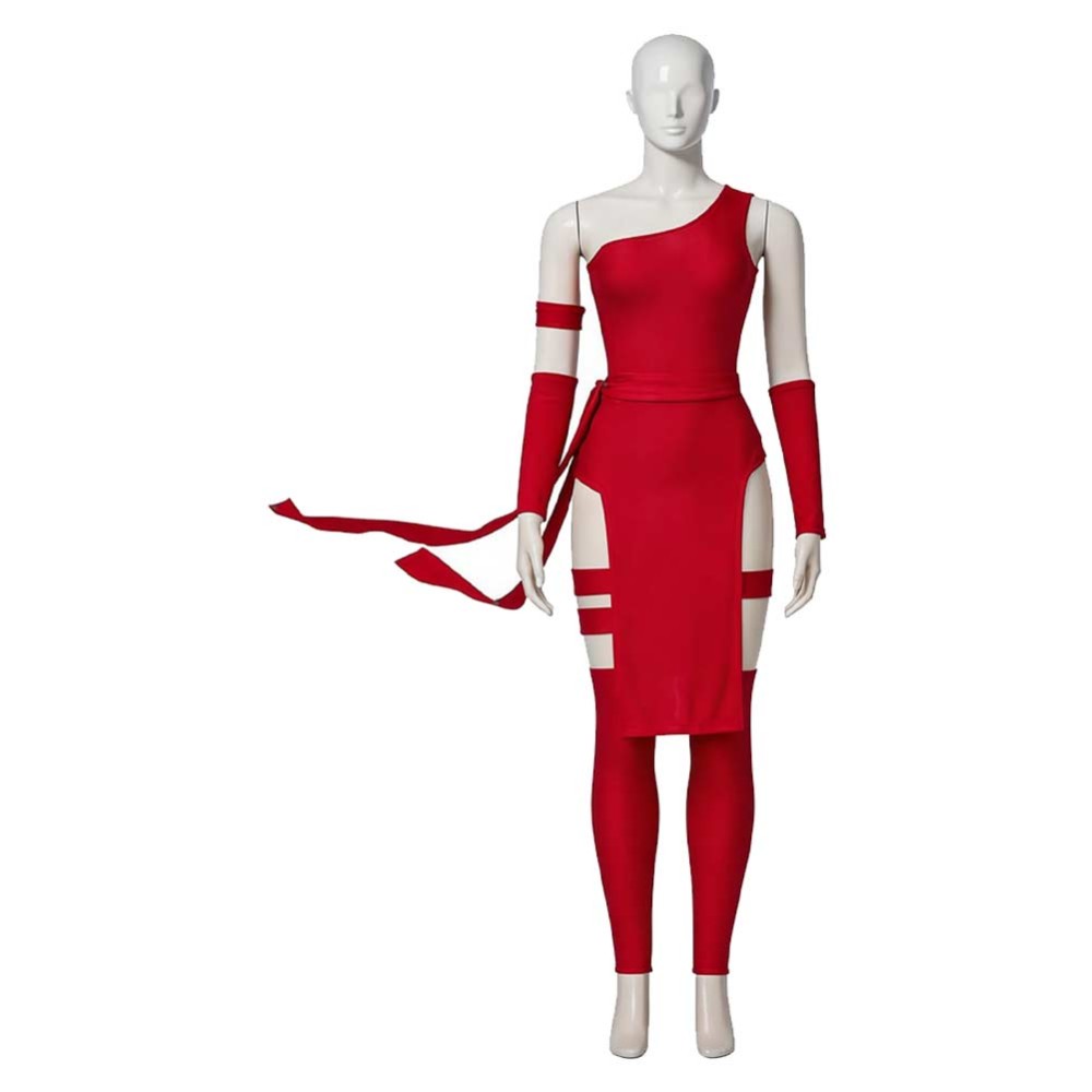 Daredevil Elektra Women Natchios Red Cosplay Costume Halloween Carnival Outfit