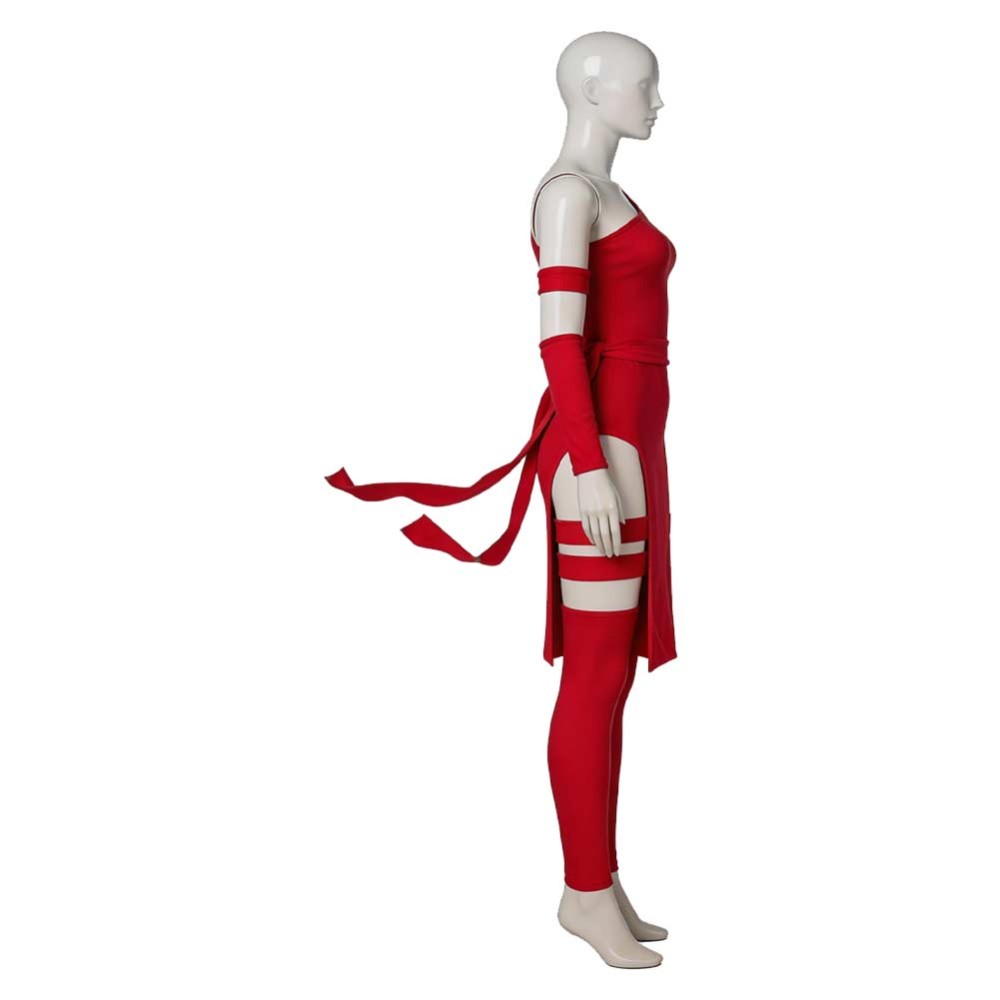 Daredevil Elektra Women Natchios Red Cosplay Costume Halloween Carnival Outfit