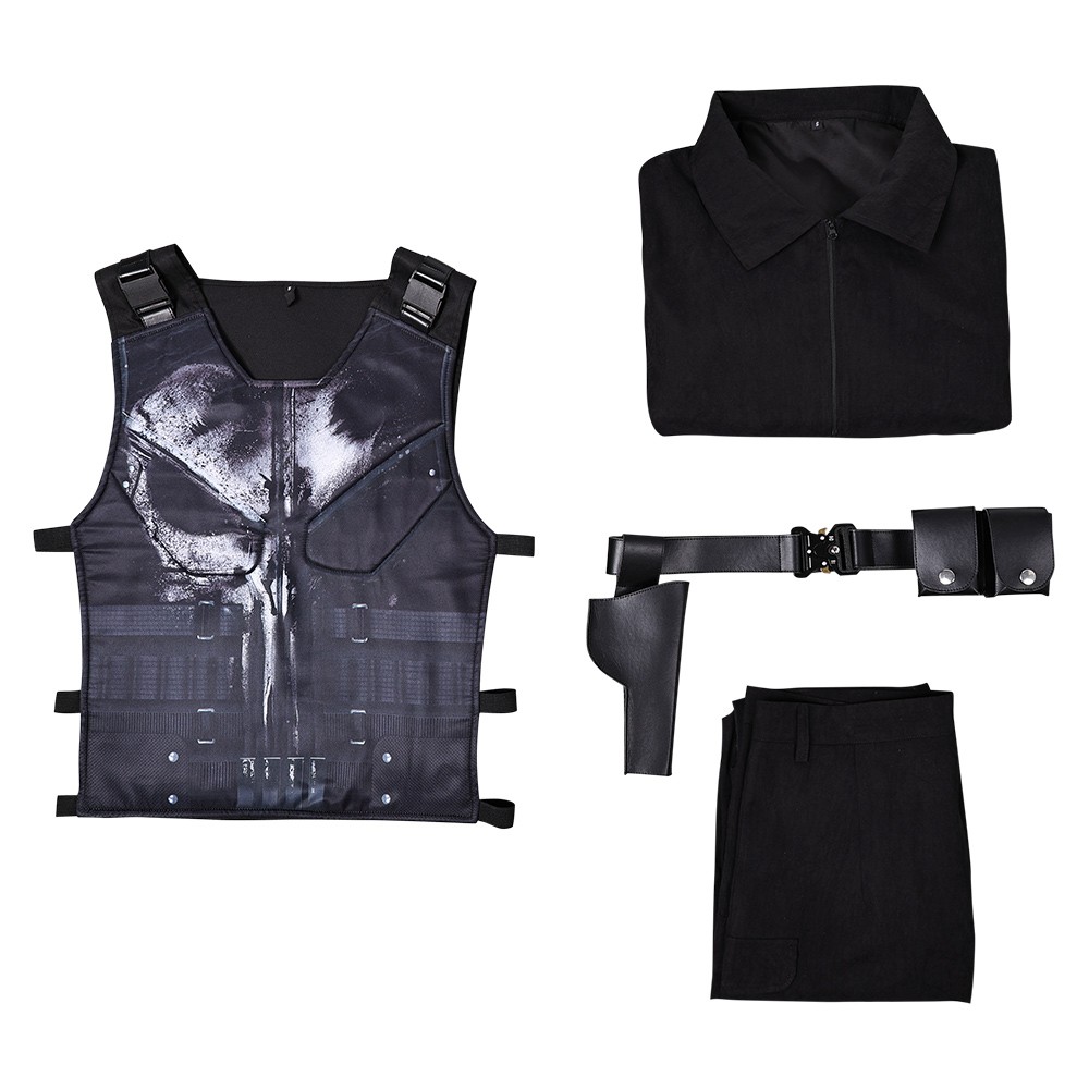 Daredevil: Born Again(2025) Punisher Frank Castle Cosplay Costume Halloween Carnival Outfit