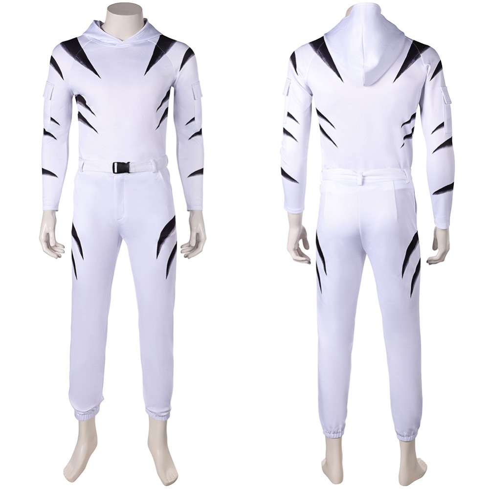 Daredevil: Born Again (2025) White Tiger Men Jumpsuit Cosplay Costume Halloween Carnival Outfit