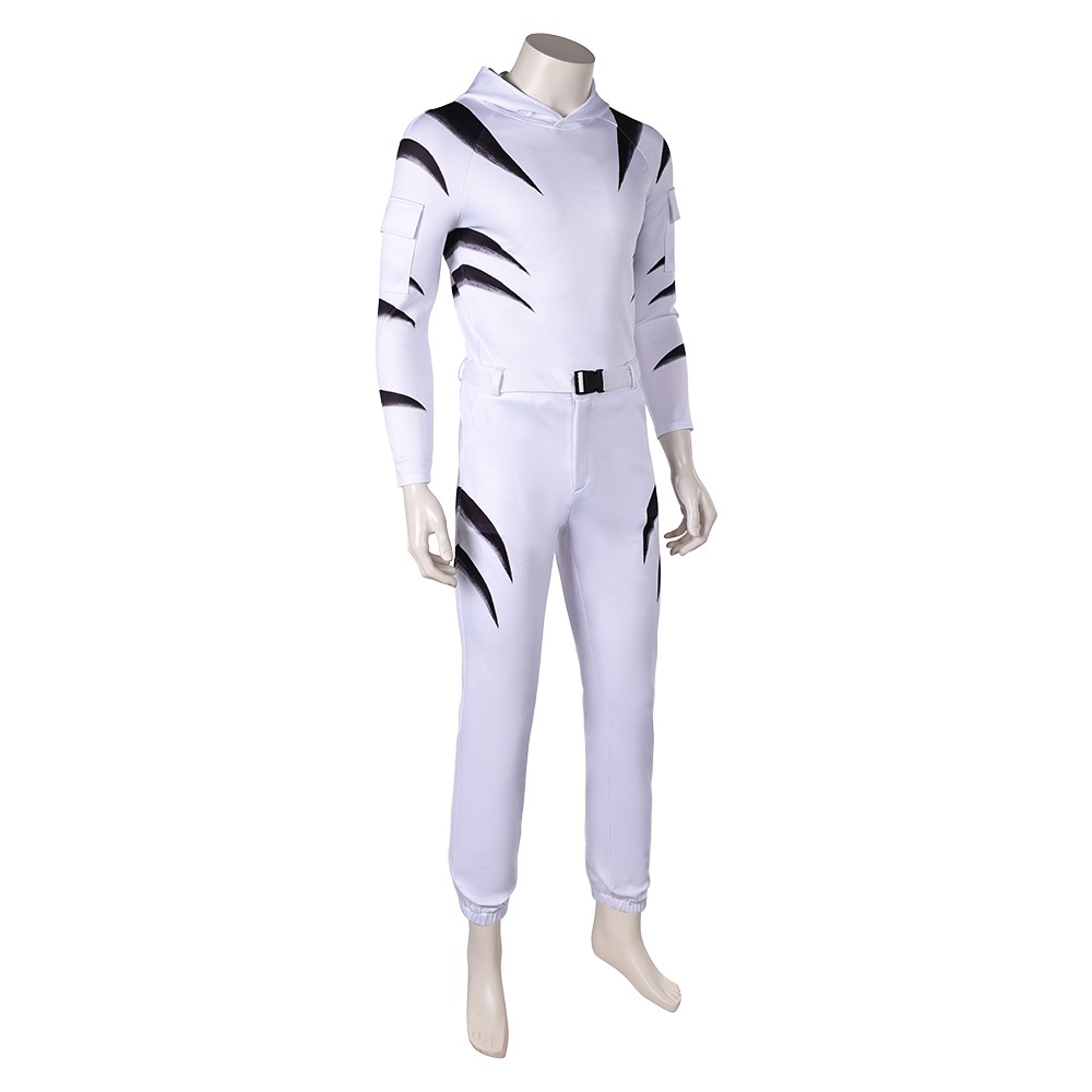 Daredevil: Born Again (2025) White Tiger Men Jumpsuit Cosplay Costume Halloween Carnival Outfit