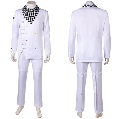 Danganronpa Kokichi Oma White Uniform Cosplay Costume Halloween Carnival Outfit