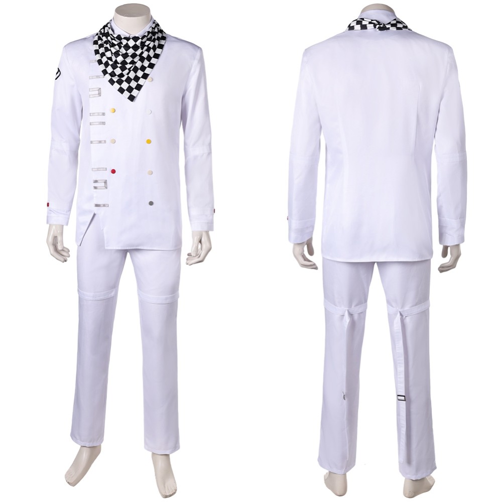 Danganronpa Kokichi Oma White Uniform Cosplay Costume Halloween Carnival Outfit