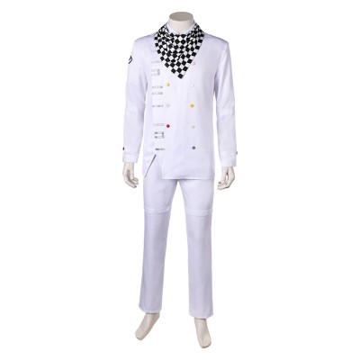 Danganronpa Kokichi Oma White Uniform Cosplay Costume Halloween Carnival Outfit