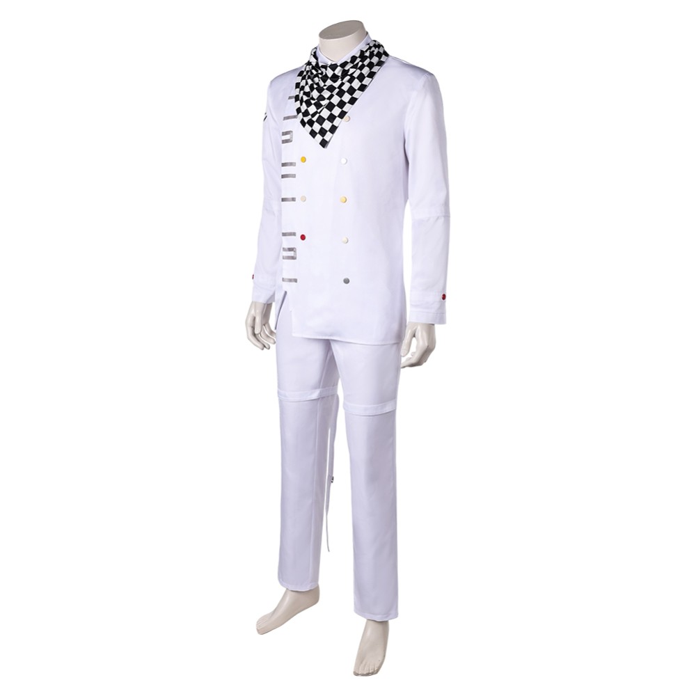 Danganronpa Kokichi Oma White Uniform Cosplay Costume Halloween Carnival Outfit