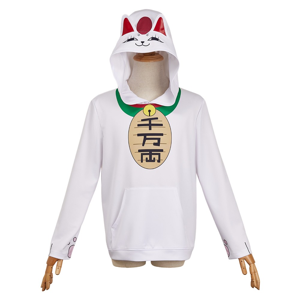 Dandadan Turbo Granny Hoodie White Sweater Shirt Cosplay Costume Halloween Carnival Outfit