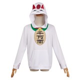 Dandadan Turbo Granny Hoodie White Sweater Shirt Cosplay Costume Halloween Carnival Outfit