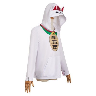 Dandadan Turbo Granny Hoodie White Sweater Shirt Cosplay Costume Halloween Carnival Outfit