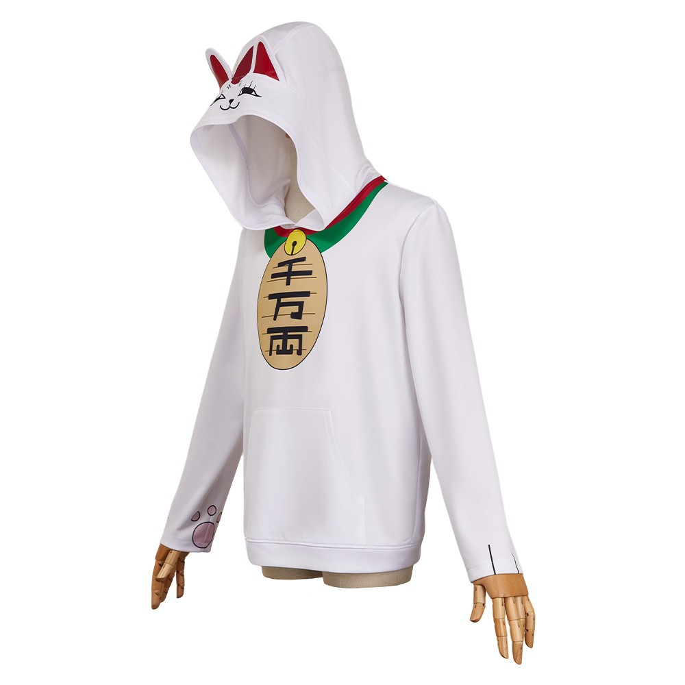Dandadan Turbo Granny Hoodie White Sweater Shirt Cosplay Costume Halloween Carnival Outfit