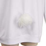 Dandadan Turbo Granny Hoodie White Sweater Shirt Cosplay Costume Halloween Carnival Outfit