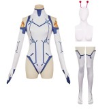 Dandadan Season 2 Bamora Woman White Junpsuit Party Cosplay Costume Halloween Carnival