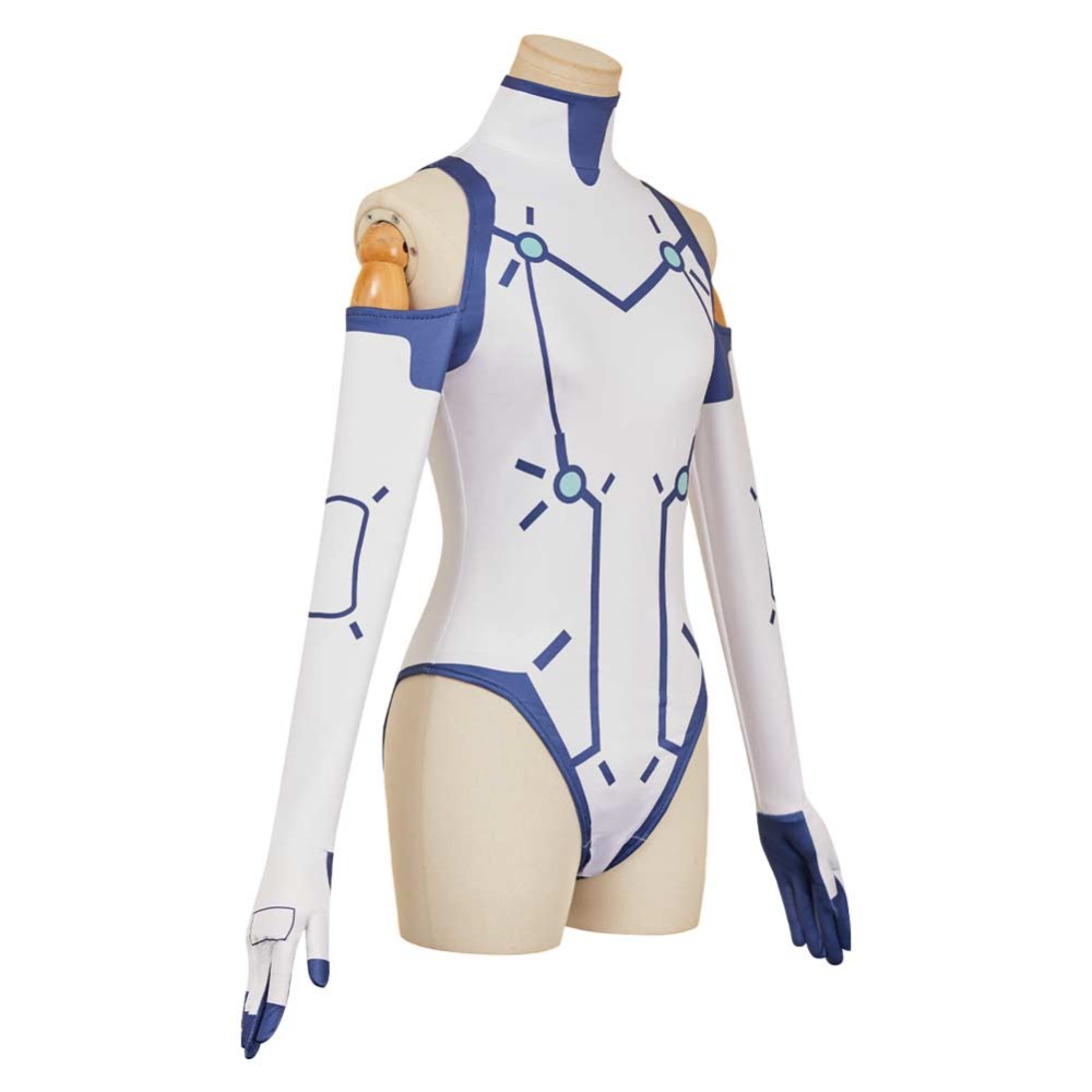 Dandadan Season 2 Bamora Woman White Junpsuit Party Cosplay Costume Halloween Carnival