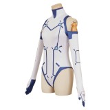 Dandadan Season 2 Bamora Woman White Junpsuit Party Cosplay Costume Halloween Carnival