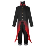 Dandadan Okarun Black Red Coat Cosplay Costume Halloween Carnival Outfit