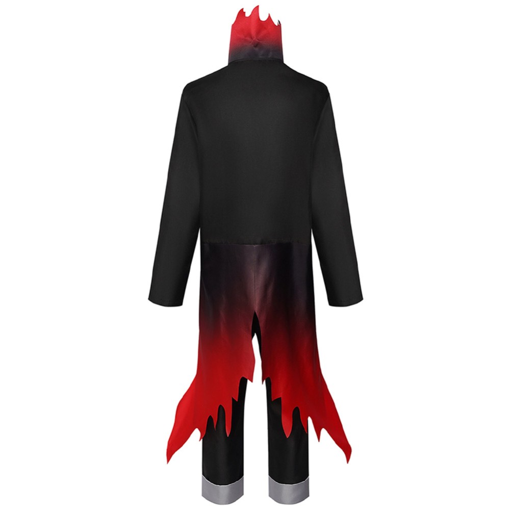 Dandadan Okarun Black Red Coat Cosplay Costume Halloween Carnival Outfit