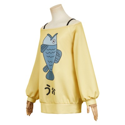 Dandadan Momo Ayase Yellow Casual Cosplay Costume Halloween Carnival Outfit