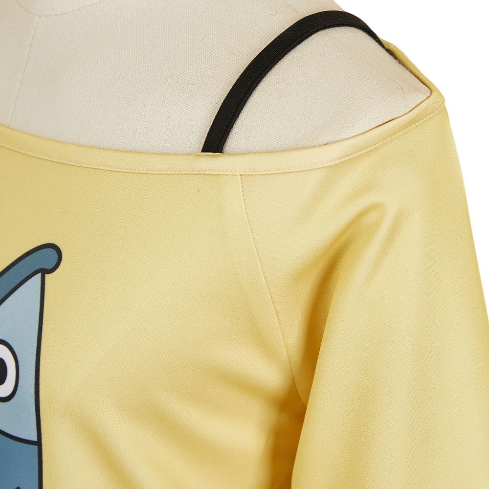 Dandadan Momo Ayase Yellow Casual Cosplay Costume Halloween Carnival Outfit